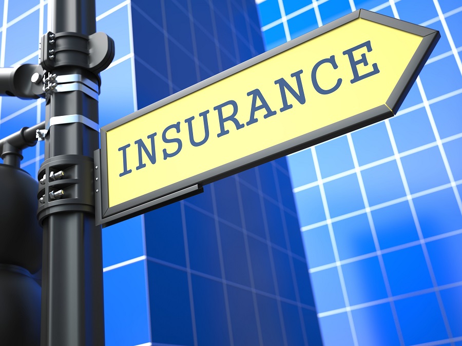 General Liability Insurance. Street Sign that Says Insurance. 